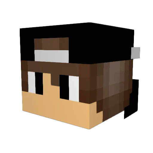 RJay09 Minecraft avatar head, 3D render