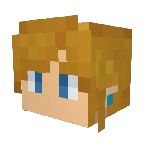RJbovine Minecraft avatar head, 3D render
