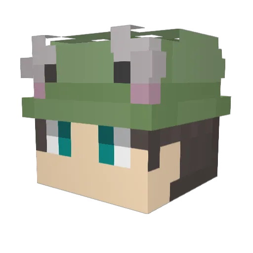 RJetro Minecraft avatar head, 3D render