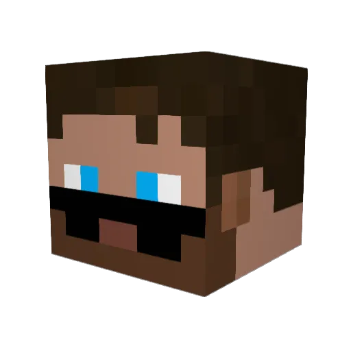 RJohnny Minecraft avatar head, 3D render
