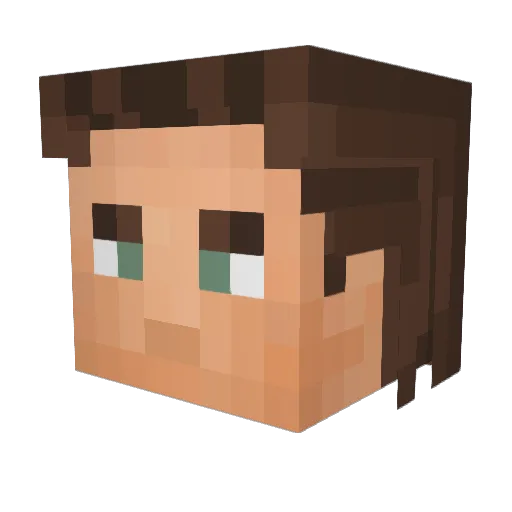 RK66 Minecraft avatar head, 3D render