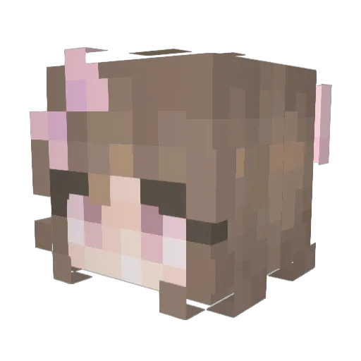 RKJBY Minecraft avatar head, 3D render
