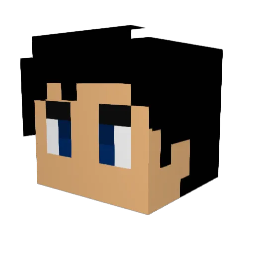 RKNB Minecraft avatar head, 3D render