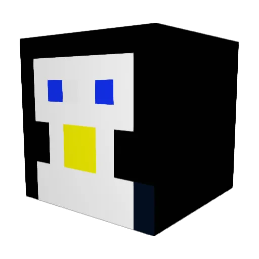 RKS_1921 Minecraft avatar head, 3D render
