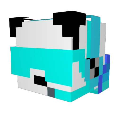 RK_Machine Minecraft avatar head, 3D render