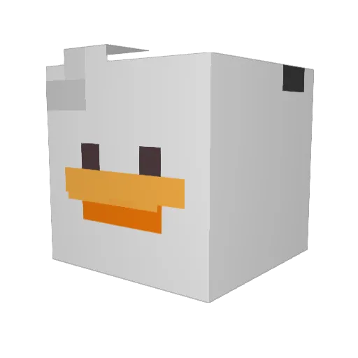 RK_zyakusya Minecraft avatar head, 3D render