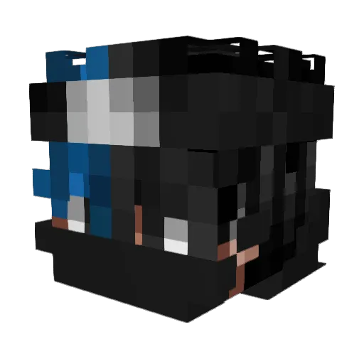 RKblockman Minecraft avatar head, 3D render
