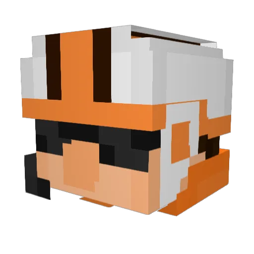RKuroz Minecraft avatar head, 3D render