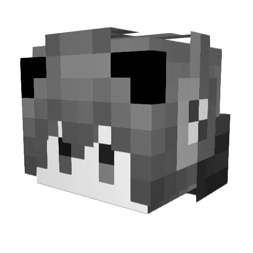 RKvyxWSq Minecraft avatar head, 3D render