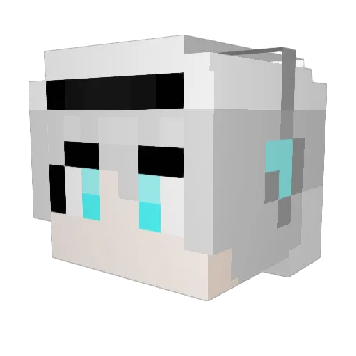 RL500 Minecraft avatar head, 3D render