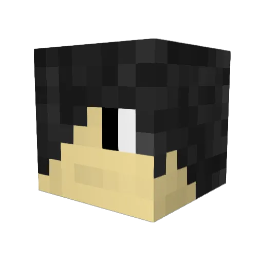 RLChino Minecraft avatar head, 3D render