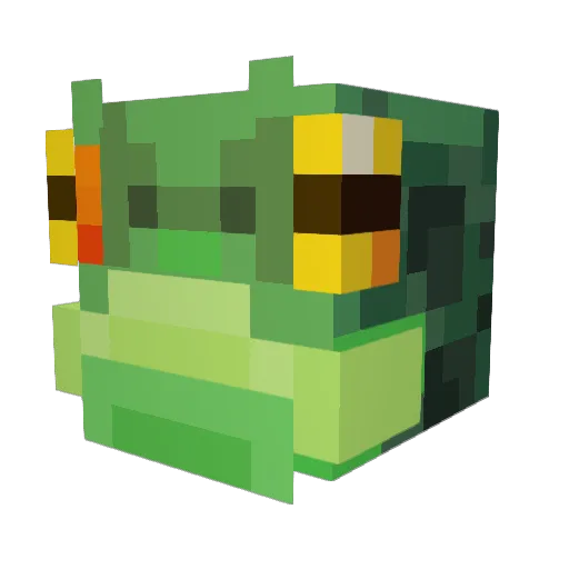 RLDem Minecraft avatar head, 3D render