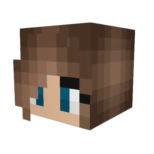 RLM010 Minecraft avatar head, 3D render