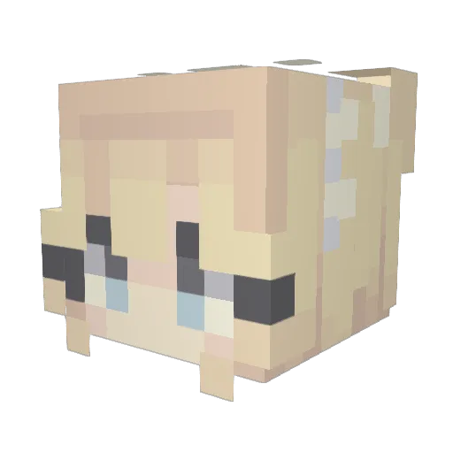 RLP15 Minecraft avatar head, 3D render