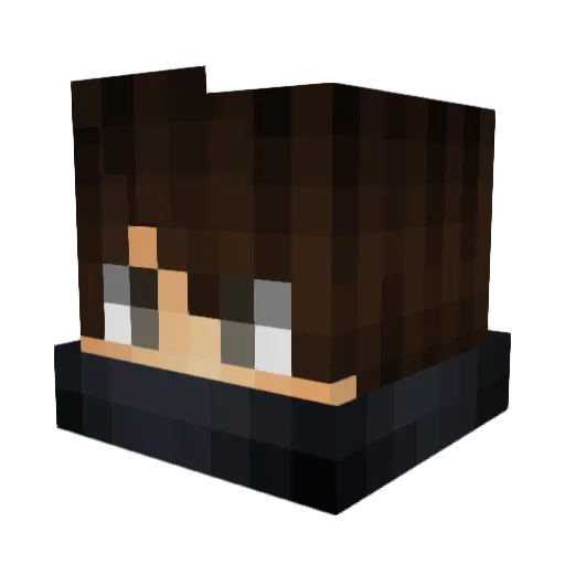 RLXX Minecraft avatar head, 3D render
