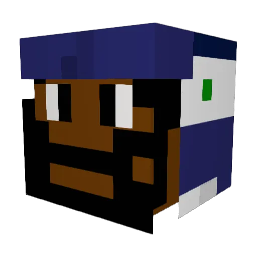RL_Toxic Minecraft avatar head, 3D render