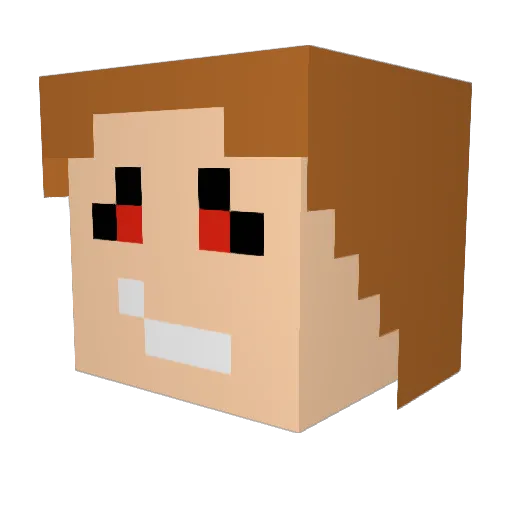 RL_Zero Minecraft avatar head, 3D render