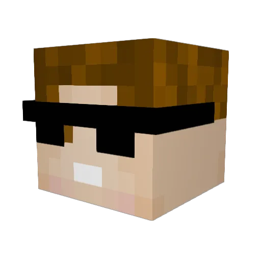 RM08082006 Minecraft avatar head, 3D render