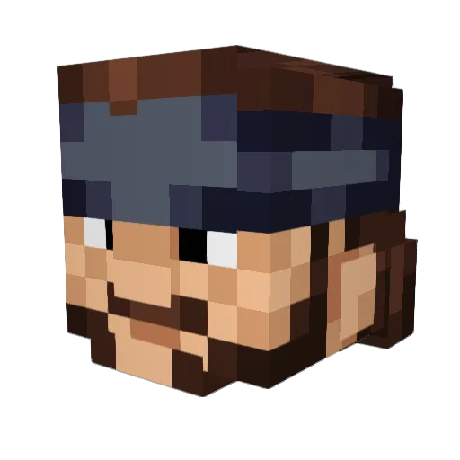 RMAN__ Minecraft avatar head, 3D render