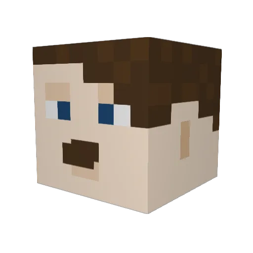 RMAdams99 Minecraft avatar head, 3D render