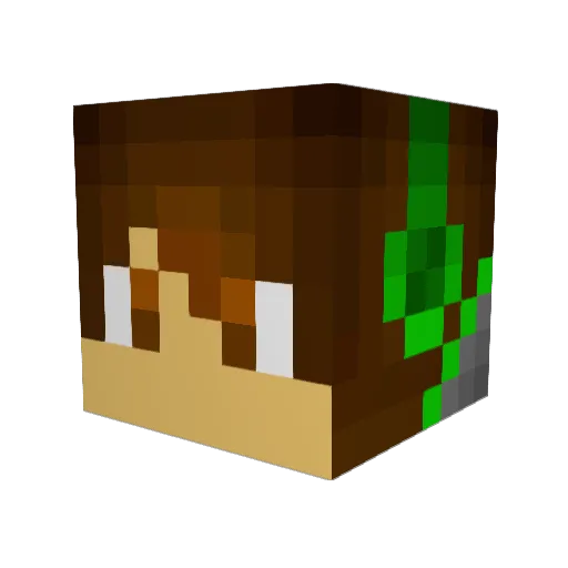 RMHill Minecraft avatar head, 3D render