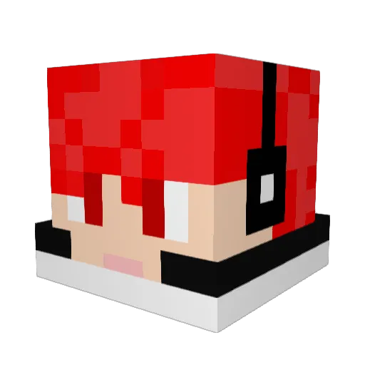 RMJoker Minecraft avatar head, 3D render