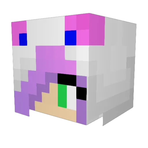 RMRay Minecraft avatar head, 3D render