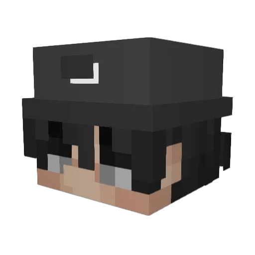 RMSDark Minecraft avatar head, 3D render