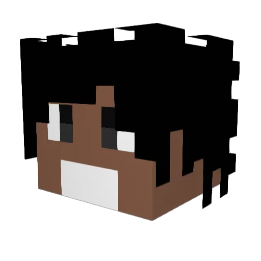 RMSKaua Minecraft avatar head, 3D render