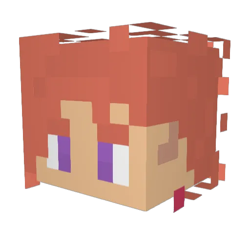 RMSSM Minecraft avatar head, 3D render
