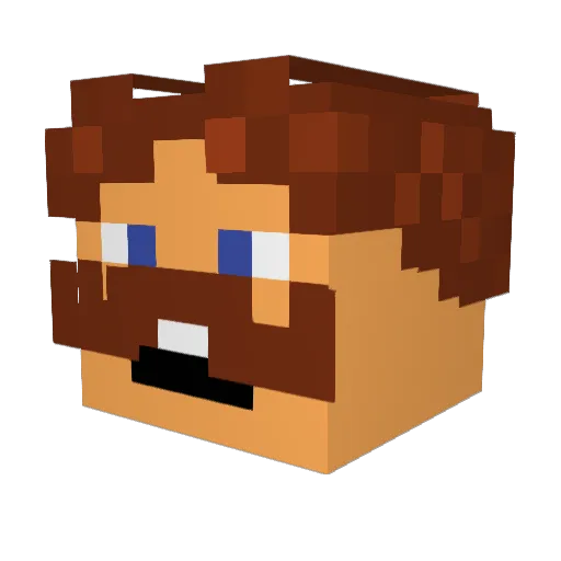 RMS_Cheese Minecraft avatar head, 3D render