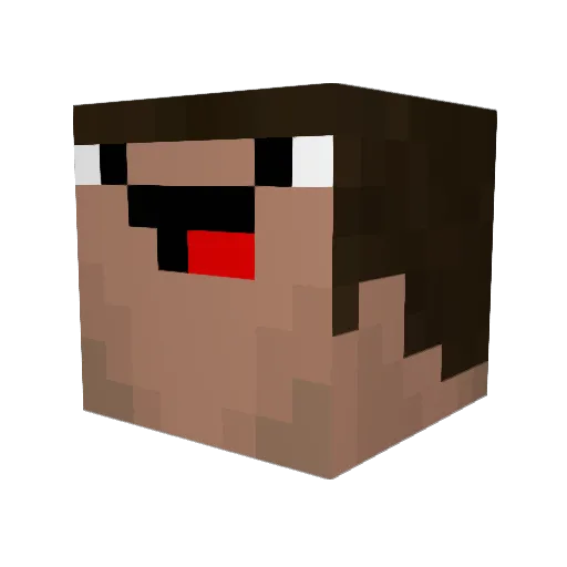 RMTME Minecraft avatar head, 3D render