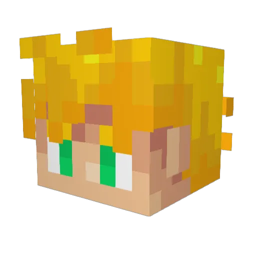 RMX_TV Minecraft avatar head, 3D render