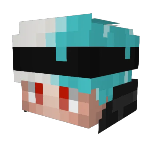RM_Brookzman Minecraft avatar head, 3D render