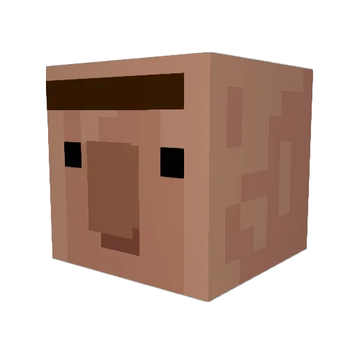 RMarque Minecraft avatar head, 3D render