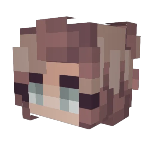 RMercury Minecraft avatar head, 3D render