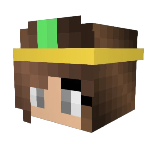 RMommy Minecraft avatar head, 3D render
