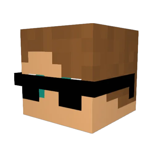 RNG_Jindra Minecraft avatar head, 3D render