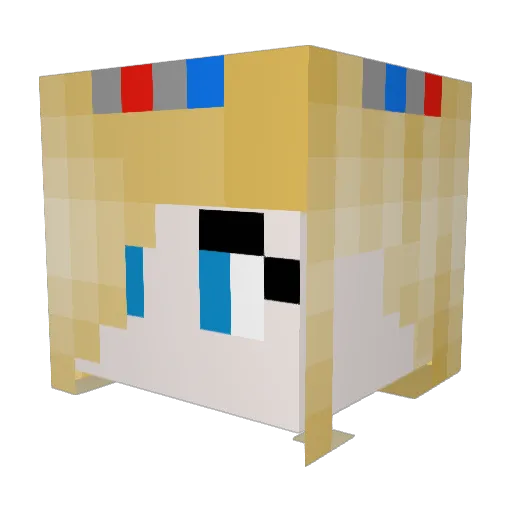 RNK427 Minecraft avatar head, 3D render