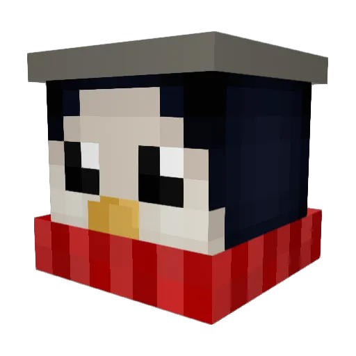 RN_2 Minecraft avatar head, 3D render
