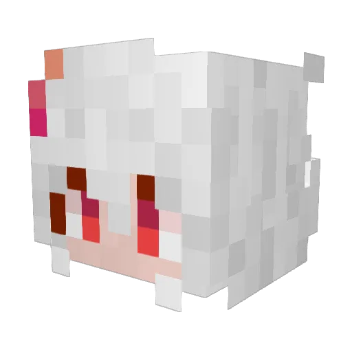 RN_ZHE Minecraft avatar head, 3D render