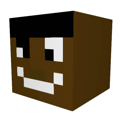 RNeon69 Minecraft avatar head, 3D render