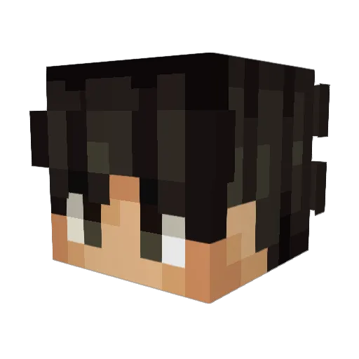 ROADMANMELA Minecraft avatar head, 3D render
