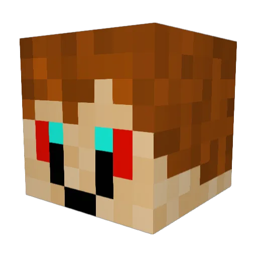 ROBERTSRE Minecraft avatar head, 3D render