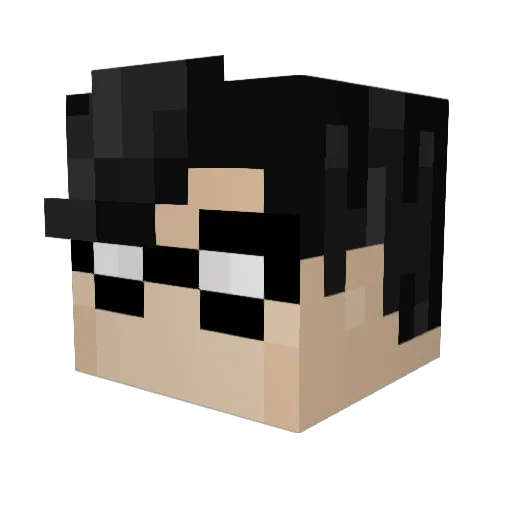 ROBINE_ Minecraft avatar head, 3D render