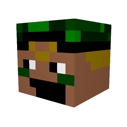 ROBOTMAN5567 Minecraft avatar head, 3D render