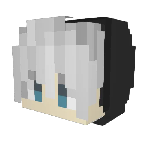 ROBOT_H38 Minecraft avatar head, 3D render