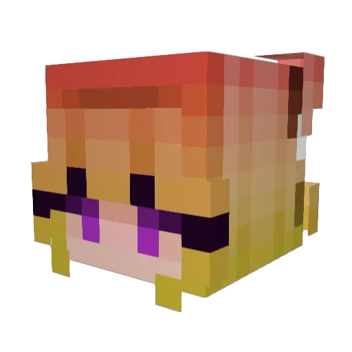 ROBQSkull Minecraft avatar head, 3D render