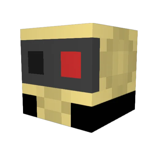 ROB_K Minecraft avatar head, 3D render
