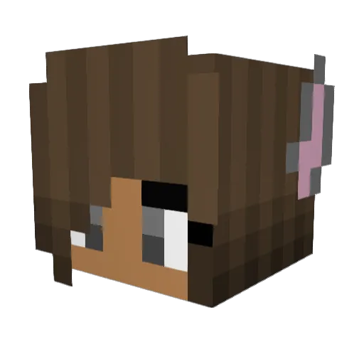 ROCIO2007 Minecraft avatar head, 3D render